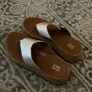 Fitflop Platform Flipflops Silver